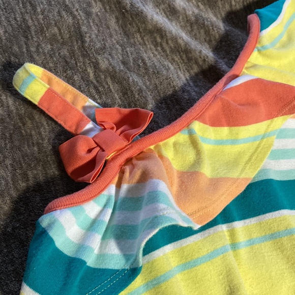 🎉HP ❤️ Gymboree Girls 7 sleeveless ruffle bow top. So cute 🥰 Never worn, new - Picture 2 of 5